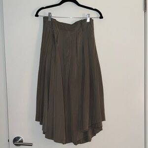 Club Monaco Olive Midi Skirt